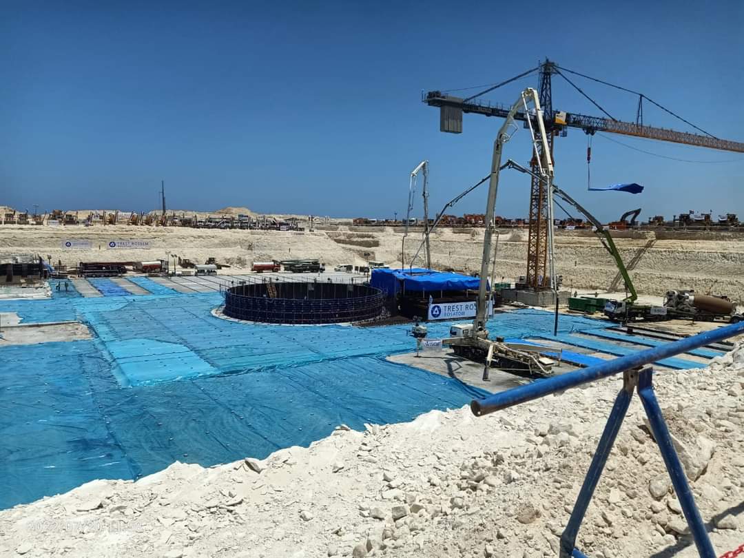 صب خرسانة محطة الضبعة النووية