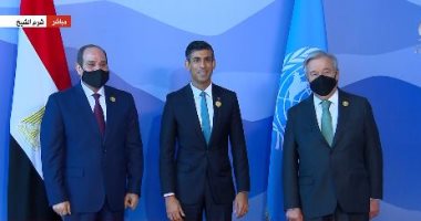 الرئيس السيسي والأمين العام للأمم المتحدة يستقبلان رئيس وزراء بريطانيا