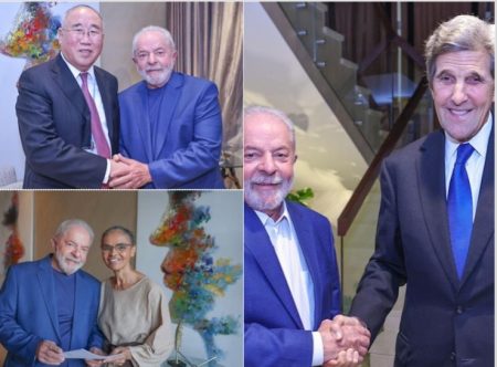 الرئيس البرازيلي مع جون كيري