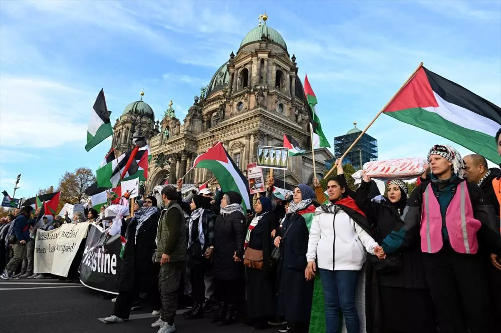 مظاهرات في ألمانيا دعما للشعب الفلسطيني