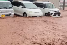 أثار الفيضانات في اليابان