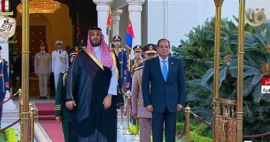 مراسم استقبال رسمية لولى العهد السعودى