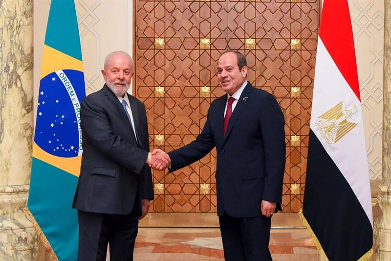 السيسي ونظيره البرازيلي لولا دا سيلفيا