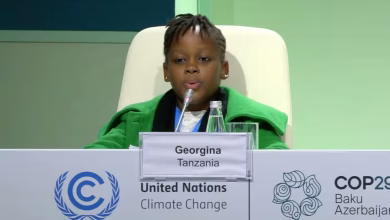 جورجينا، 10 أعوام، من تنزانيا، مؤتمر cop29
