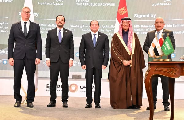 الرئيس عبد الفتاح السيسي ونظيره القبرصى يشهدان توقيع اتفاق تعاون في مجال الطاقة -