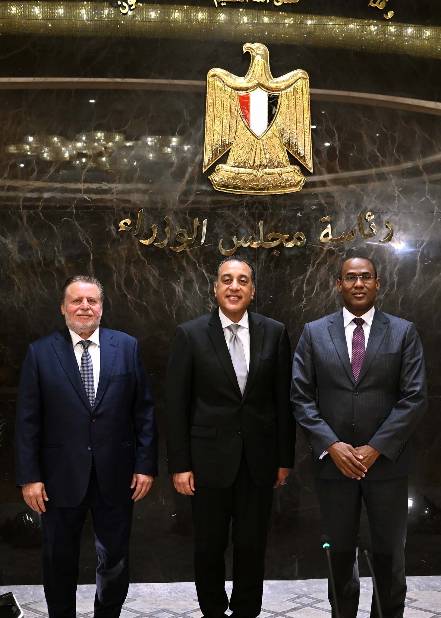 الدكتور مصطفى مدبولي ومحافظ البنك المركزي ونائب مدير صندوق النقد الدولي،