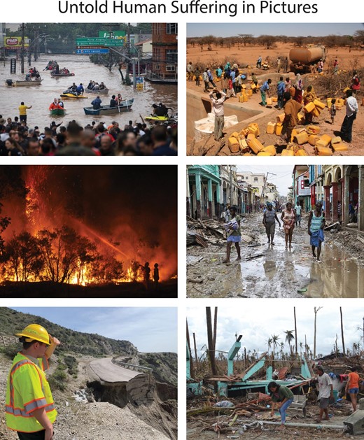 سلسلة صور تُصوّر آثار الكوارث المناخية