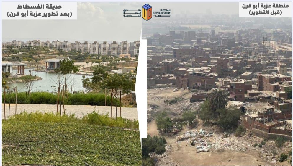 صور توضح الفارق بين أوضاع المناطق التاريخية بالقاهرة قبل التطوير وبعد إعادة إحيائها ضمن مشروعات صندوق التنمية الحضرية.