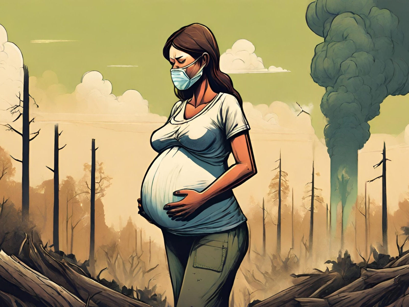التعرض لدخان الحرائق أثناء الحمل