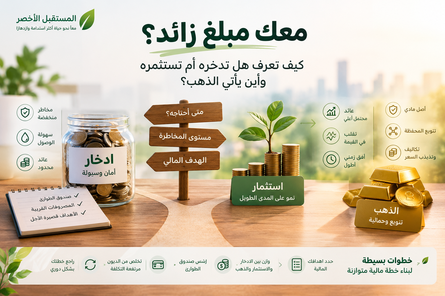 القرار المالي الأفضل ليس أن تصبح «مدخرًا» أو «مستثمرًا»، وإنما أن تعطي كل مبلغ وظيفة محددة.