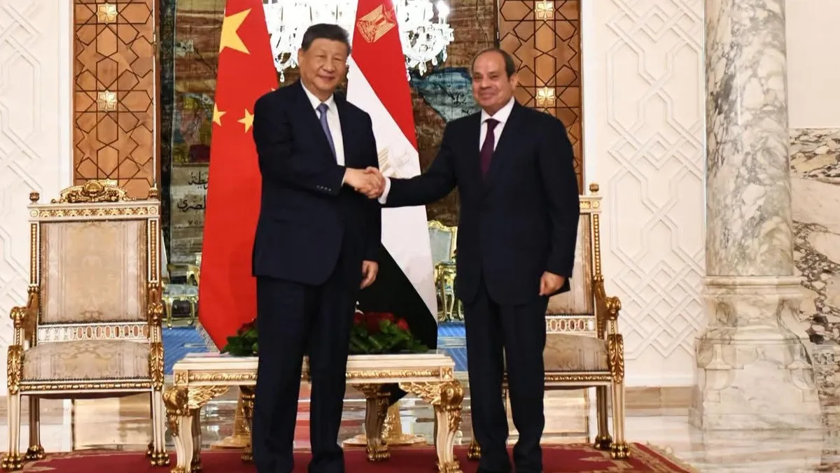 الرئيس عبد الفتاح السيسي والرئيس الصيني شي جين بينج خلال مراسم توقيع الاتفاقيات ومذكرات التفاهم بين مصر والصين في القاهرة، 2 سبتمبر 2026.
