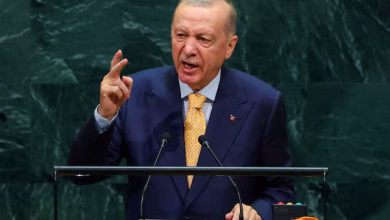 الرئيس التركي رجب طيب أردوغان خلال كلمته أمام الجمعية العامة للأمم المتحدة في نيويورك
