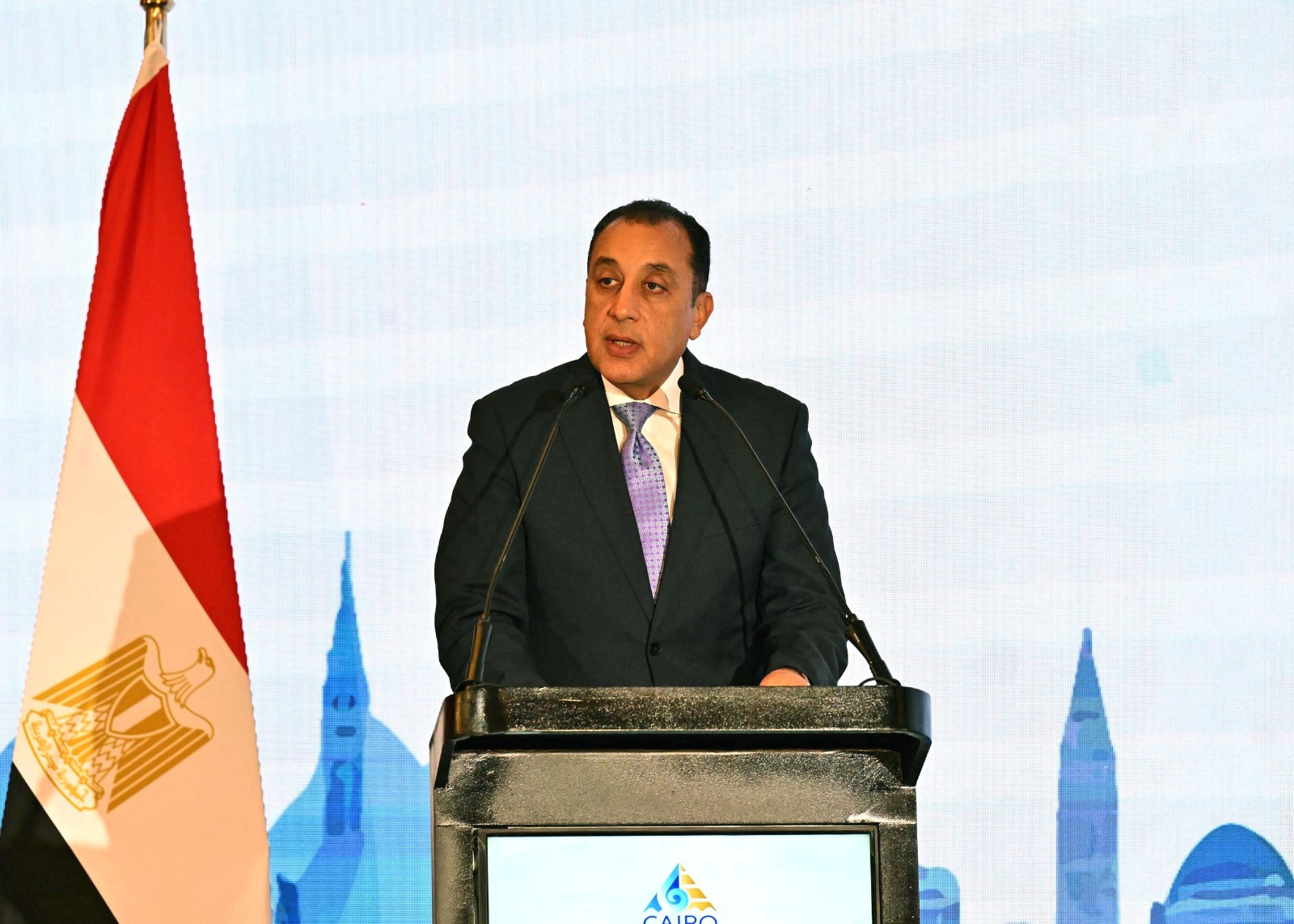 مصطفى مدبولي خلال افتتاح الدورة التاسعة لأسبوع القاهرة للمياه 2026